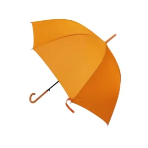 Orange Logo-Print Straight Rain Umbrella