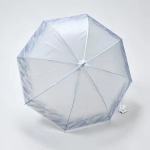 Oriental Aesthetic Pastel Watercolor Rainy Days Gradient Semi-transparent Straight Long Handle Umbrella