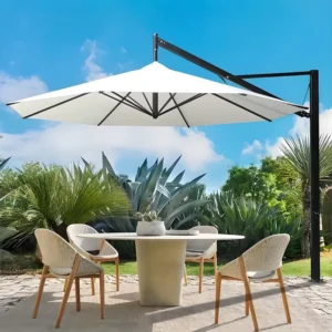 Outdoor 10ft Banana Umbrella Garden Offset Tilt Mechanism Coffee Patio Umbrella Parasol