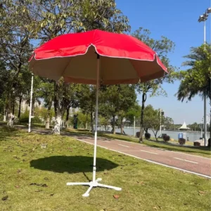 Outdoor Adjustable Height Wind Resistant UV Coated Beach Umbrella for Picnics Swimming Pools Backyards and Beach Use