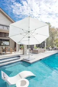 Outdoor Aluminum Poolside Ledge Umbrella