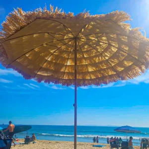 Outdoor Artificial Coconut Palm Beach Umbrella Straw Parasol Palm Leaf Thatch Umbrella