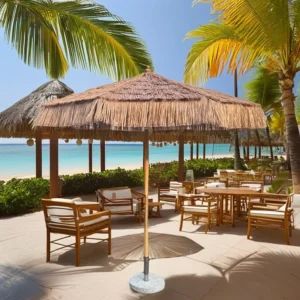 Outdoor Artificial Straw Sunshade Umbrella for Hotel, Garden, and Beach Patio Decoration
