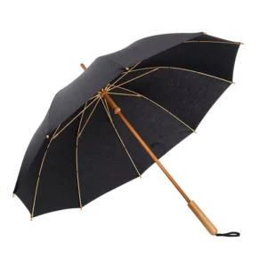 Outdoor Bamboo Handle Windproof Walking Stick Umbrella