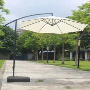 Outdoor Banana Umbrella 9ft Steel Garden