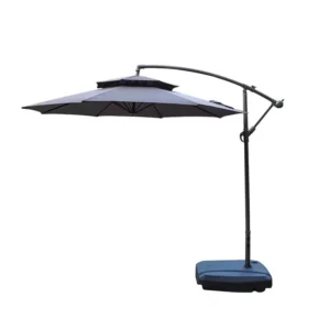 Outdoor Banana Yard Umbrella, UV-Resistant Waterproof Aluminum Frame, Furniture Grade, Square 8