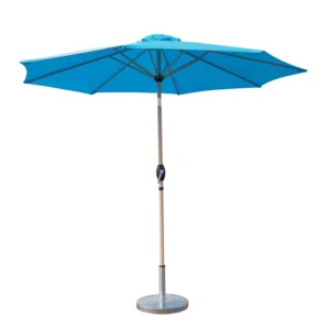 Outdoor Beach Hotel Swimming Pool Garden Wood Print Beach Umbrella Parasol with Tilt and Crank