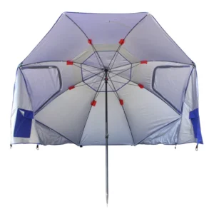 Outdoor Beach Umbrella Sun Protection 210D Silver-Coated Oxford Fabric Iron Rod Camping Shade Wind Resistant