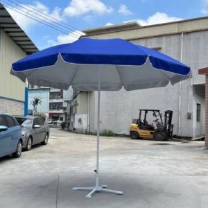 Outdoor Beach Umbrella with Custom Logo, UV Protection and Base