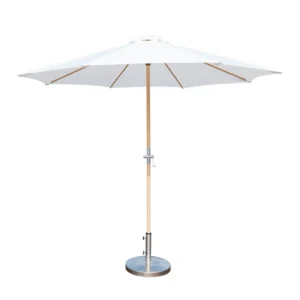 Outdoor Beach Umbrella with Wood Print Aluminum Frame 2.7M Size for Outdoor Furniture Use