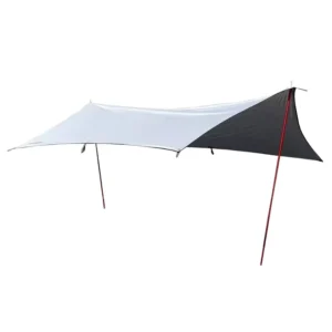 Outdoor Camping Tarp Hammock Rain Fly, Ultralight Waterproof Windproof Sun Shade Shelter, Portable Beach Picnic Tent Canopy
