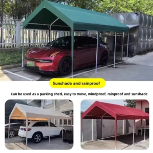 Outdoor Canopy Awning with Privacy Screen Four-Corner Sunshade 1680D Oxford Fabric for Camping and Night Markets