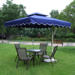 Outdoor Cantilever Patio Umbrella 2.5m x 2.5m for Poolside Beach and Resorts Reinforced 3-Tier Windproof Frame