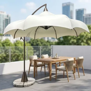 Outdoor Cantilever Umbrella 9 Feet Market Commercial Patio Garden Parasol for Restaurant