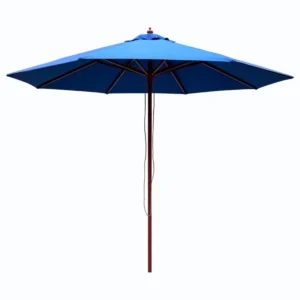 Outdoor Central Column Sun Umbrella with Granite Base Waterproof Aluminum Frame for Hotel and Patio Use