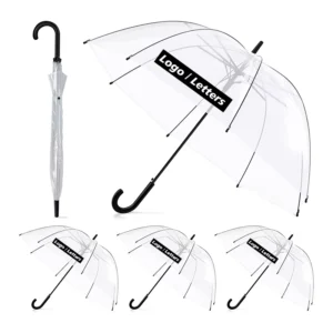 Outdoor Clear Windproof Umbrella with Logo
