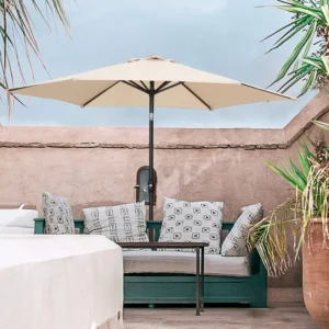 Outdoor Commercial Beige Restaurant Garden Umbrella, Heavy Duty