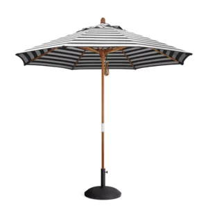 Outdoor Commercial Decorative Waterproof Umbrella with Solid Wood Central Column