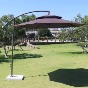 Outdoor Courtyard Banana Double-Top Side Umbrella For Villa Garden, Folding And Disassembly