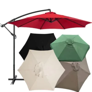 Outdoor Courtyard Umbrella Cover Rainproof UV-Resistant Polyester Replacement Garden Parasol Cover
