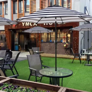 Outdoor Custom Print Market Patio Garden Umbrella Center Pole for Restaurant