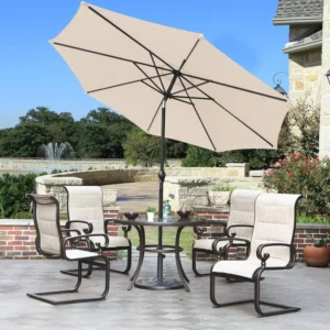 Outdoor Customizable Folding Sun Umbrella for 3-4 People Balconies and Patios Rain-Proof 3000mm+ Center Pole Alloy Frame