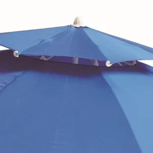 Outdoor Double-Layer Beach Sun Shade Manual Waterproof Roman Style Adjustable Umbrella