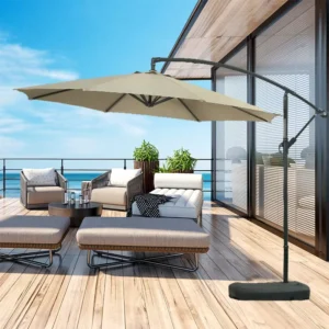 Outdoor Foldable Waterproof Hanging Sunshade Banana Cantilever Umbrella for Hotel Use Patio & Beach
