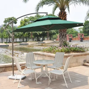 Outdoor Furniture Iron Banana Umbrella Rotate Feature for Courtyard Balcony Beach Swimming Pool Leisure Terrace Sun Protection