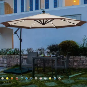 Outdoor Furniture Sunshade UV Protection Stable Structure Patio Sunshade Hanging Patchwork Custom Fabric Banana Umbrella