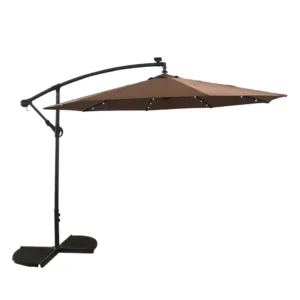 Outdoor Garden 8 Panel 3m Cantilever Led Contemporary Design Patio Banana Umbrella