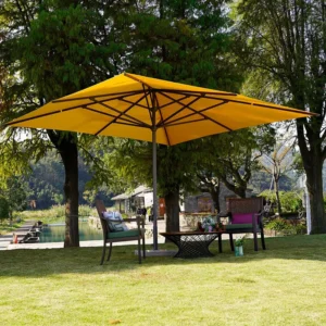 Outdoor Garden Aluminum Umbrella, 4x4m, for Dining