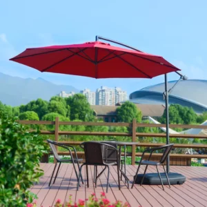 Outdoor Garden Banana Umbrella with Stainless Steel Pole 2.5m for Hotel Beach and Park Use