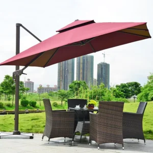 Outdoor Garden Patio Umbrella, 360-Degree Rotation