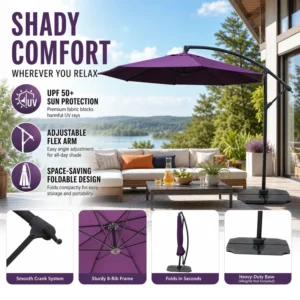 Outdoor Garden Patio Umbrella for Hotel, Beach Club, or Sidewalk