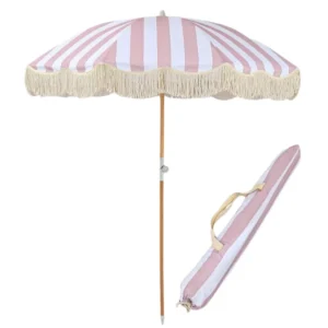 Outdoor Garden Umbrella Sun Shade Beach Parasol with Tassels