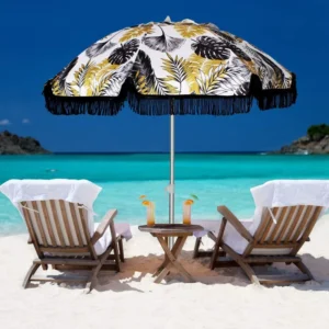 Outdoor Hand-Cranking Waterproof Cantilever Garden Beach Restaurant Patio Sun Canvas Iron Umbrella