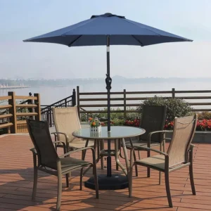 Outdoor Heavy Duty Commercial 9 Ft Center-Pole Market Patio Umbrella for Gardens