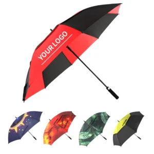 Outdoor Heavy-Duty Golf Umbrella UV Protection Automatic Open Rose-Shaped For Men and Women