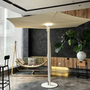 Outdoor LED Floor Lamp Sun Umbrella Waterproof Eco-Friendly for Gym Patio Beach Wedding