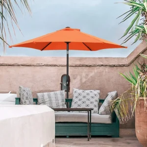 Outdoor Manual Garden Sunshade Umbrella for Restaurant, Cafe, or Hotel Patio