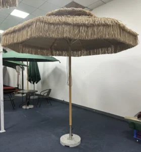 Outdoor Moisture-Proof Artificial Thatch Beach Umbrella Plastic Synthetic Palm Thatch Straw Umbrella