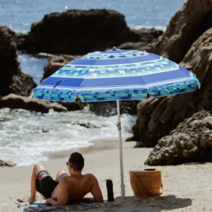Outdoor Oxford Fabric Beach Parasol Aluminum Beach Umbrella with Wind Vent