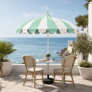 Outdoor Pagoda Middle Pillar French European Aluminum Umbrella Polyester Canopy 3m Beach Garden Sun Protection Manual