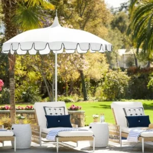 Outdoor Pagoda Modern 8.5ft Large Center Pole UV50+ Sun Parasol for Hotel Park