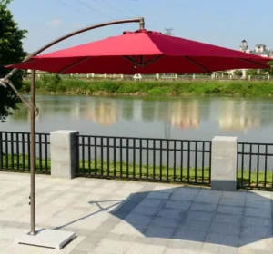 Outdoor Parasol Simple Banana Shape Hanging Umbrella for Dining Tables and Garden Chairs
