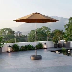 Outdoor Patio Market Umbrella Large Center Pole Sun Shade Garden Commercial Parasol High Quality Material Windproof