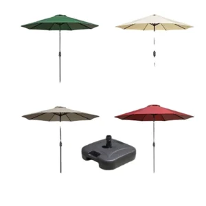 Outdoor Patio Umbrella Crank Lift Center Pole Steel Stainless Steel Waterproof