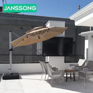 Outdoor Patio Umbrella with Base for Hotels, Villas, Courtyards, and Parks