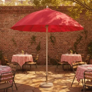 Outdoor Patio Umbrella with Center Pole Sunshade Parasol for Garden, Villa, Beach, Resort, Poolside, or Courtyard